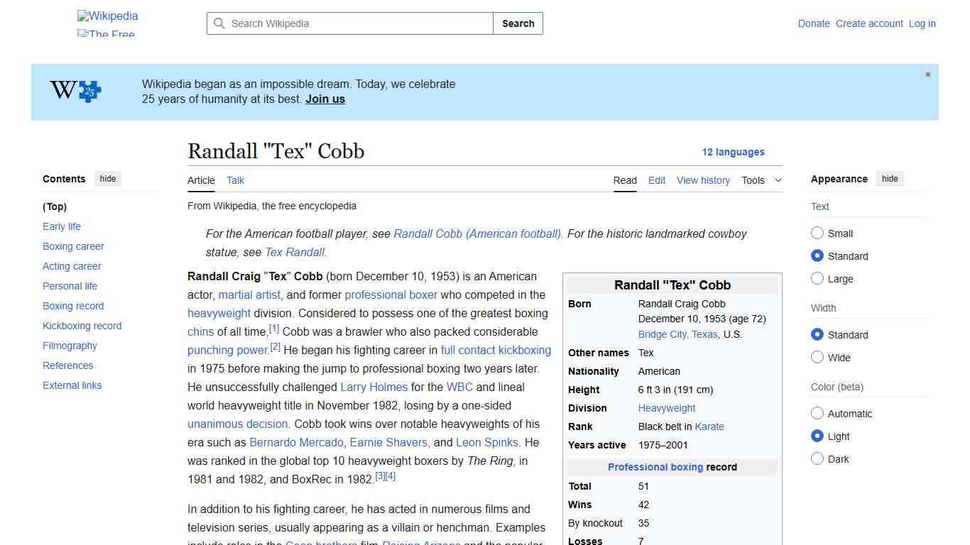 Randall "Tex" Cobb - Wikipedia