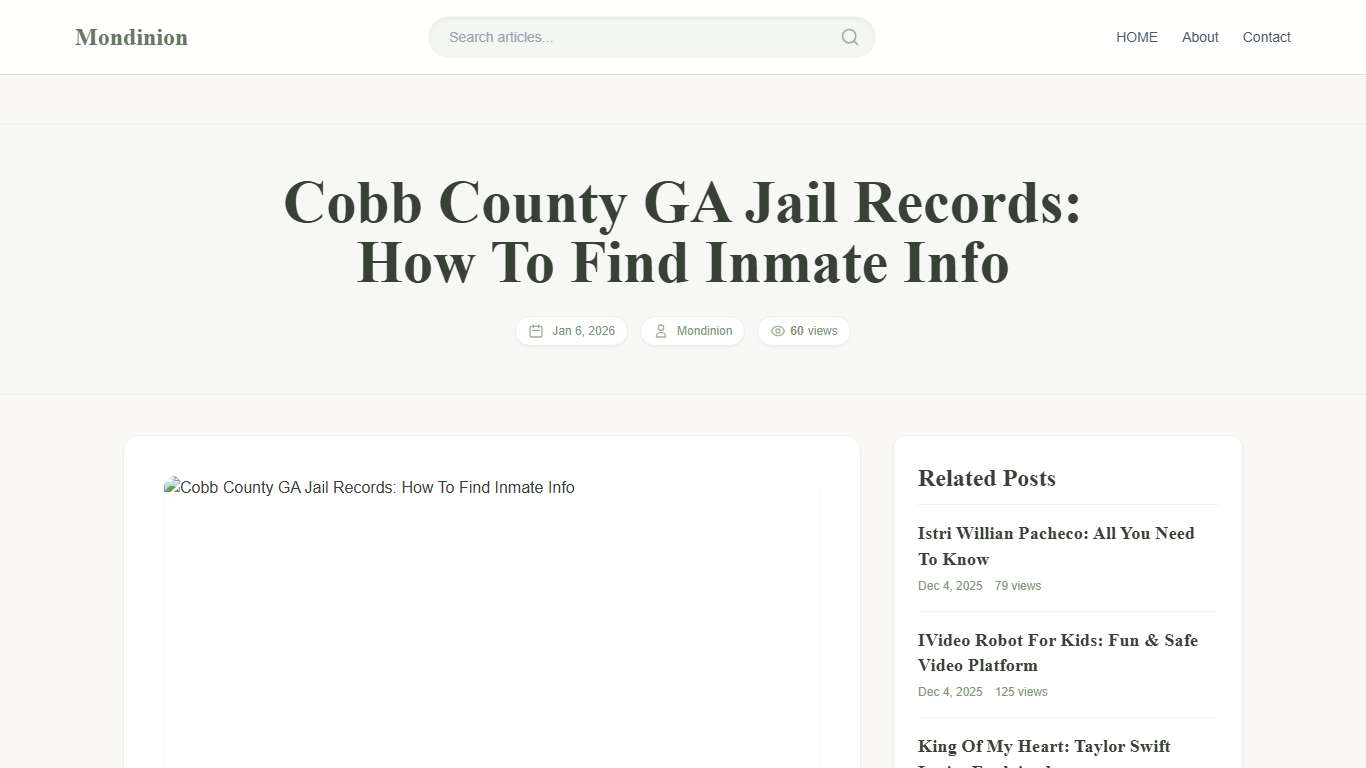 Cobb County GA Jail Records: How To Find Inmate Info
